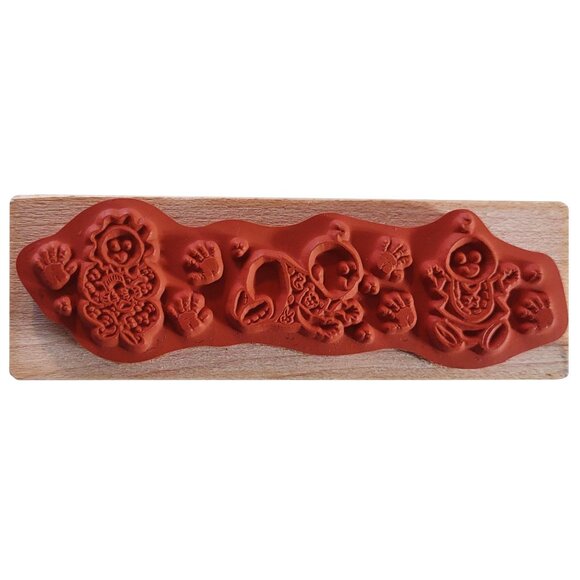 Baby Themed Rubber Stamp With Handprints By PSX - Picture 2 of 5